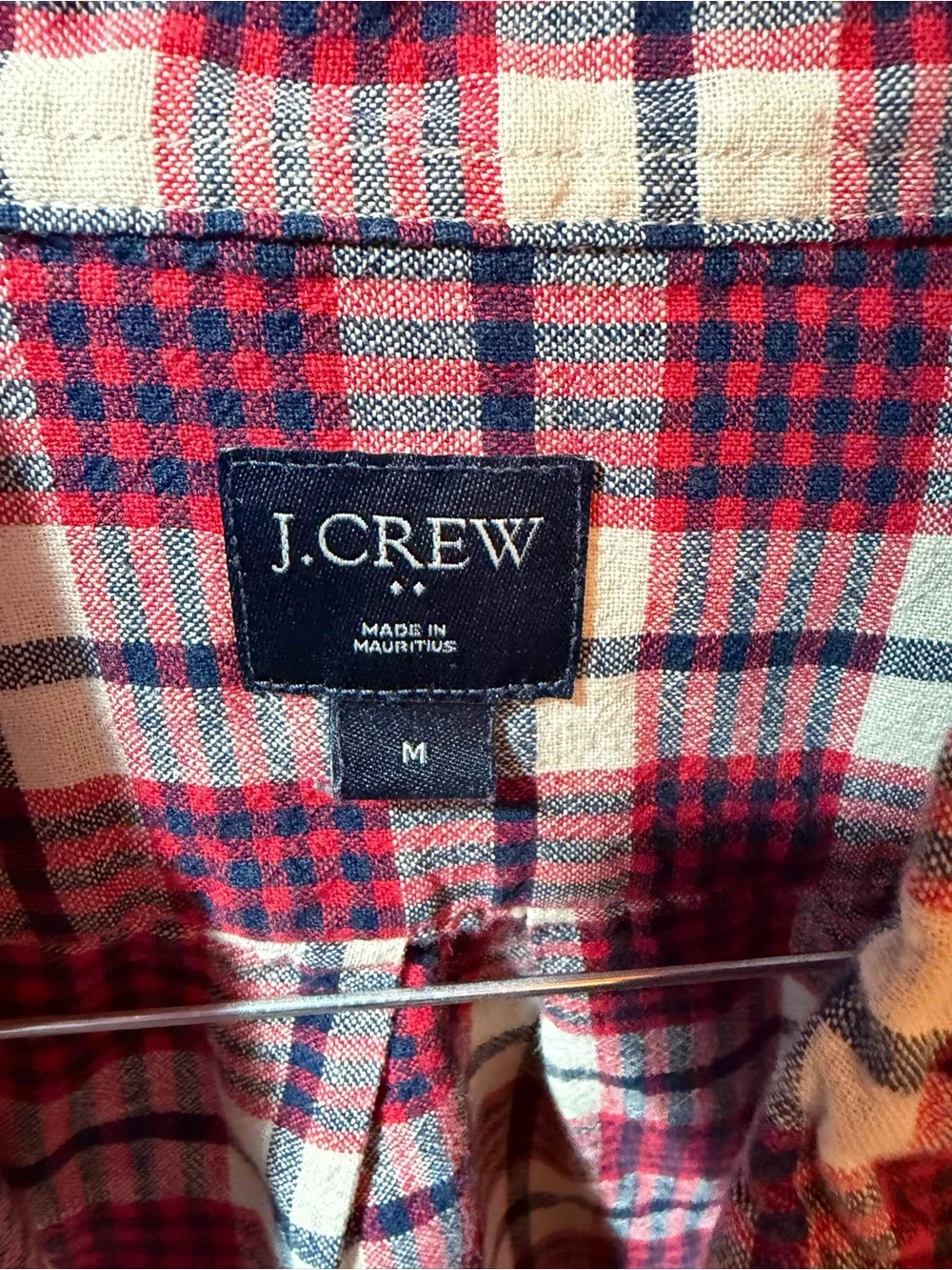 J. Crew Men’s Red Plaid Cotton Shirt